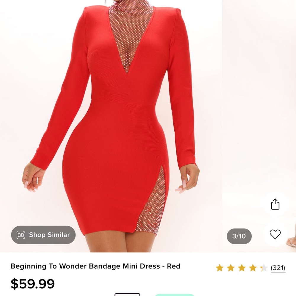 Fashion Nova Red Dress / XS/